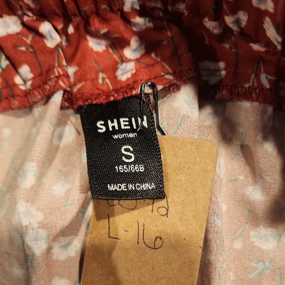 🩶SHEIN Orange Pink Bubble Mini Skirt - Picture 2 of 3